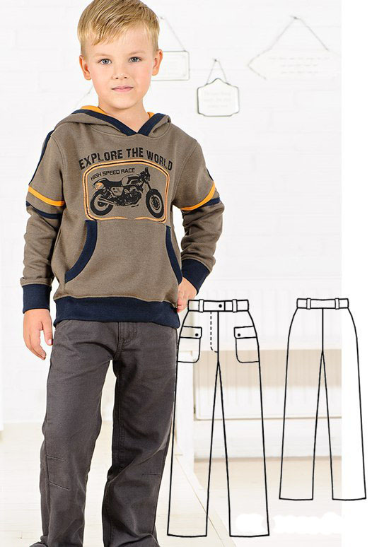 Pants For Boys With Patch Pockets - Free Sewing Pattern (Sizes 2-8 Years)