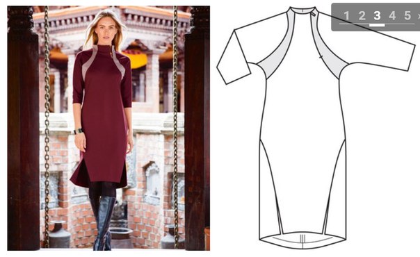 High-neck Knit Dress For Women - Free Sewing Pattern (Sizes 17-21)