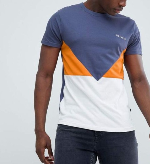 Color Block T-Shirt Free Sewing Pattern For Men (Sizes 42-44 Eur)
