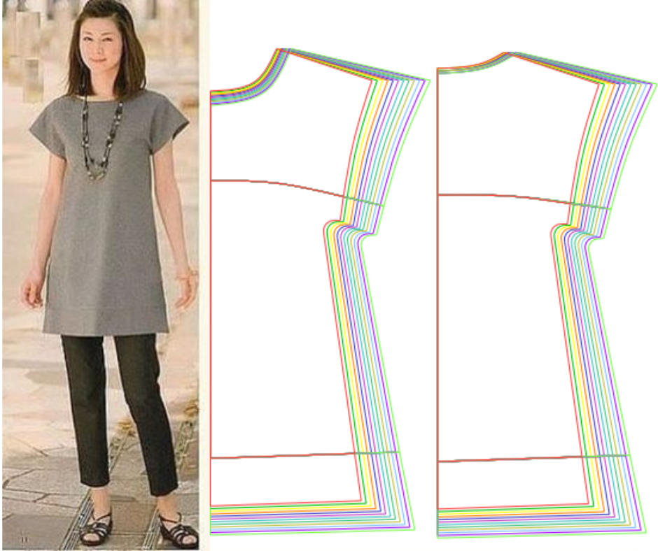 Japanese Dress - Free Sewing Pattern (Sizes 36-58)