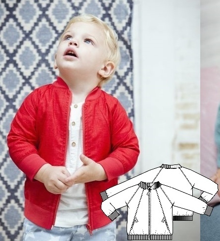 Reglan Style Bomber For Boys - Free Sewing Pattern (Size 6M - 4 Years)