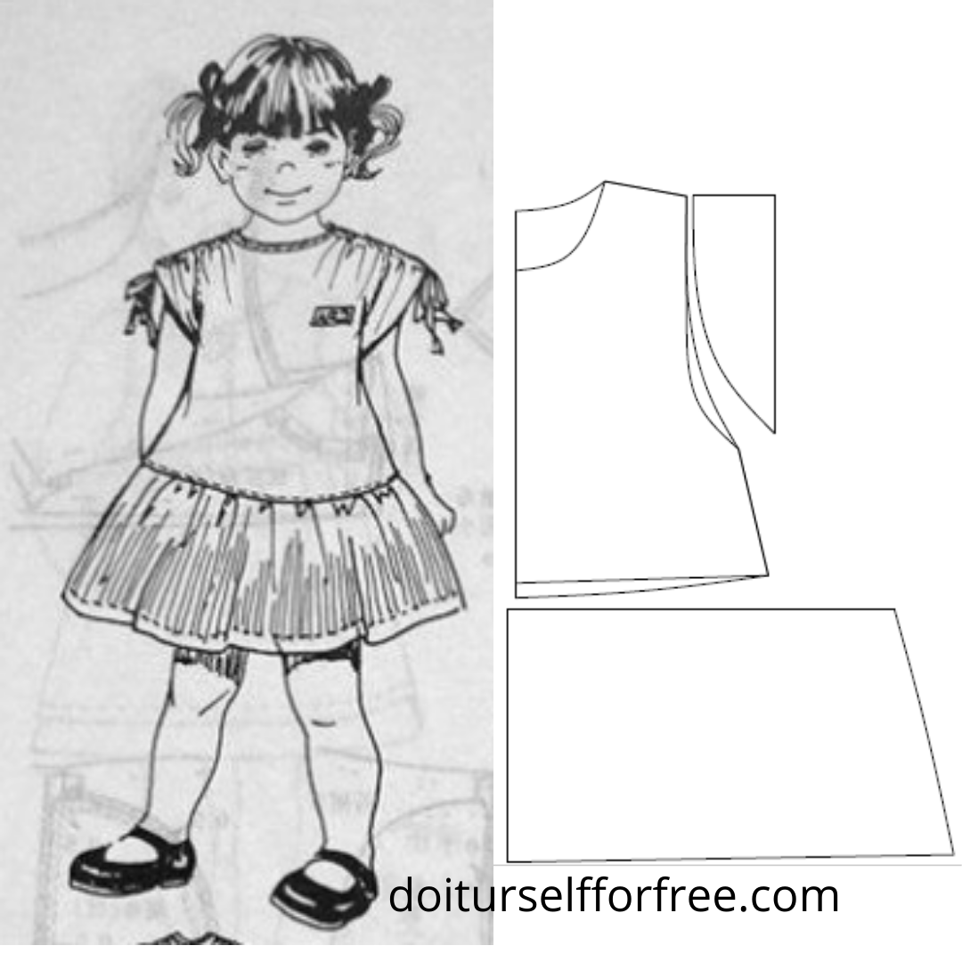 Drop Waist Dress For Kids Girls - Free Sewing Pattern