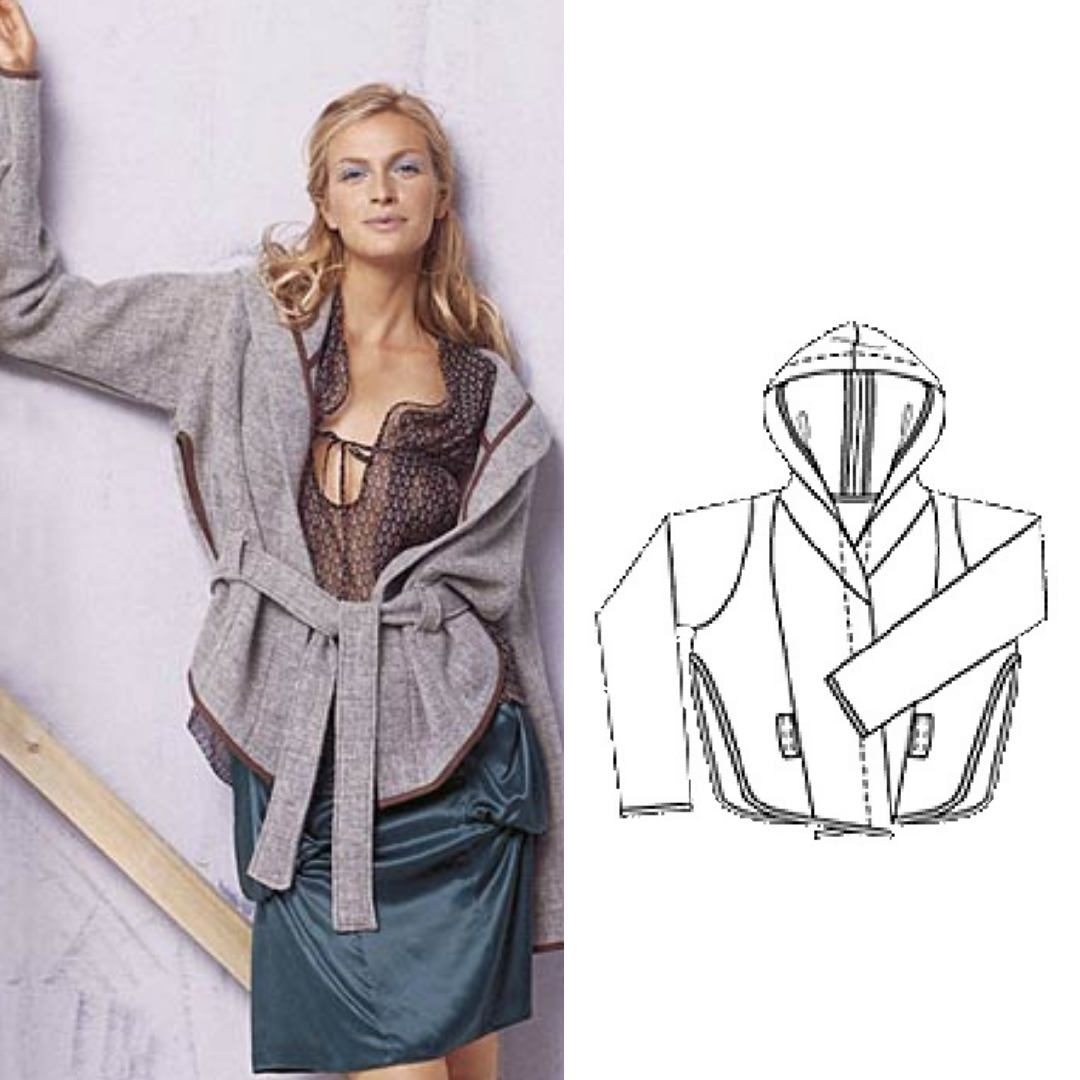 Women Hood Jacket - Free Sewing Pattern (Sizes 34-46 Eur)