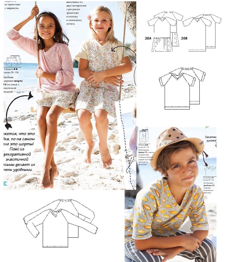 T-shirt Jumper Tunic And Dress Sewing Pattern (Size 98-134)