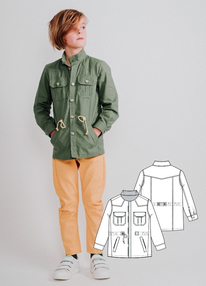 Boy's Jacket Sewing Pattern (Sizes 4-9 Years)