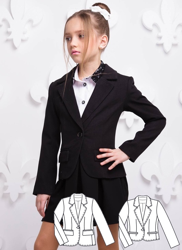 Blazer Sewing Pattern For Girls (Sizes 8-14 Years)