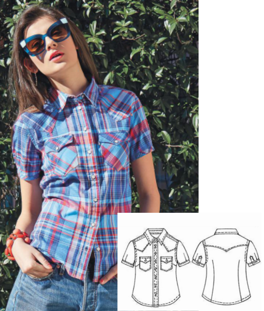 Women's Shirt Sewing Pattern (Sizes 40-46 Eur)