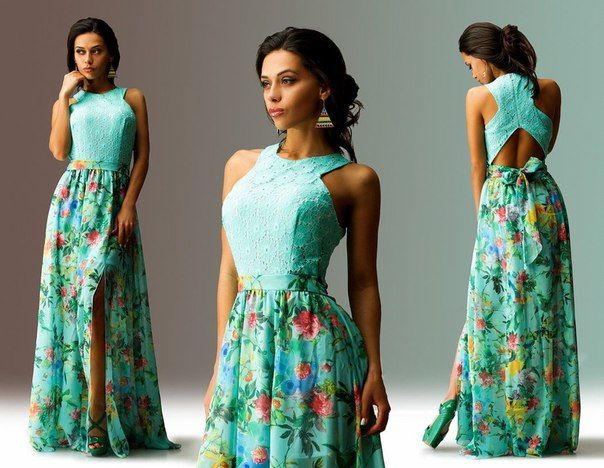 Halter Neck Maxi Dress Sewing Pattern (Sizes 42-54 Russian) - Do