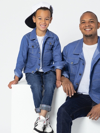 Denim Jacket Sewing Pattern For Boys (Sizes 104-134 Eur)