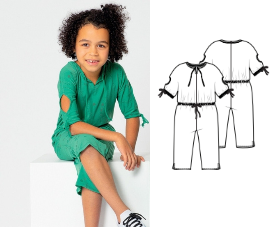 Children's Knitted Jumpsuit Sewing Pattern (Sizes 104-134 Eur)