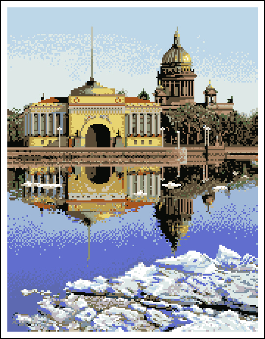 Riolis Petersburg - Cross Stitch Embroidery Scheme