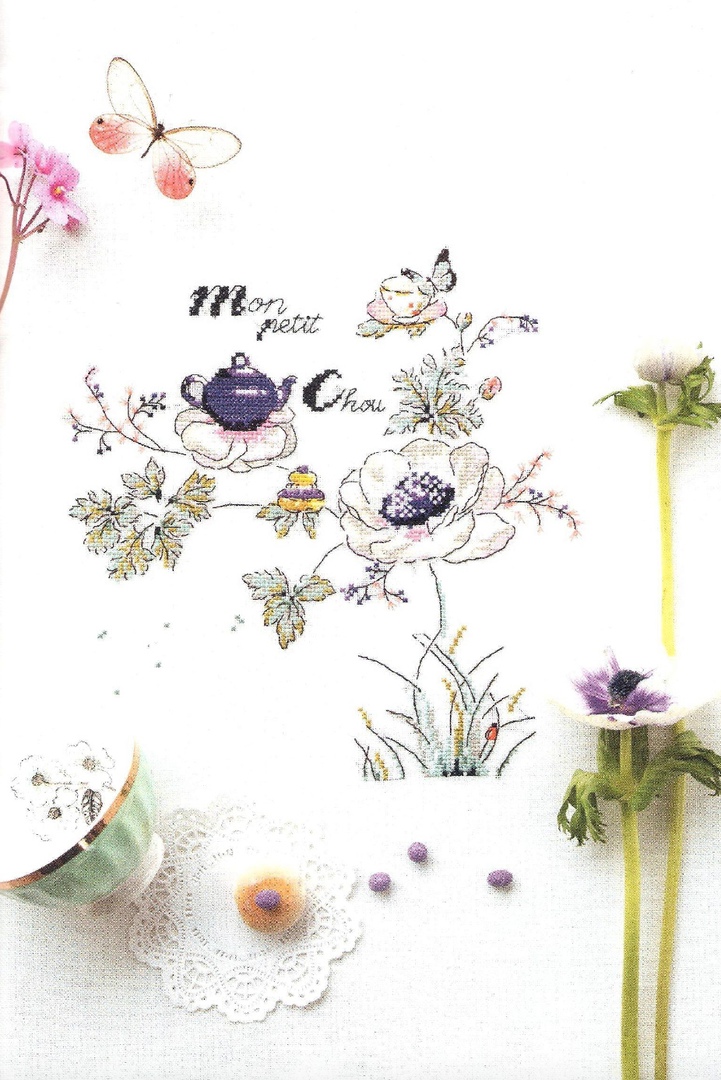 'Mon Petit Chou' Cross Stitch Embroidery Scheme