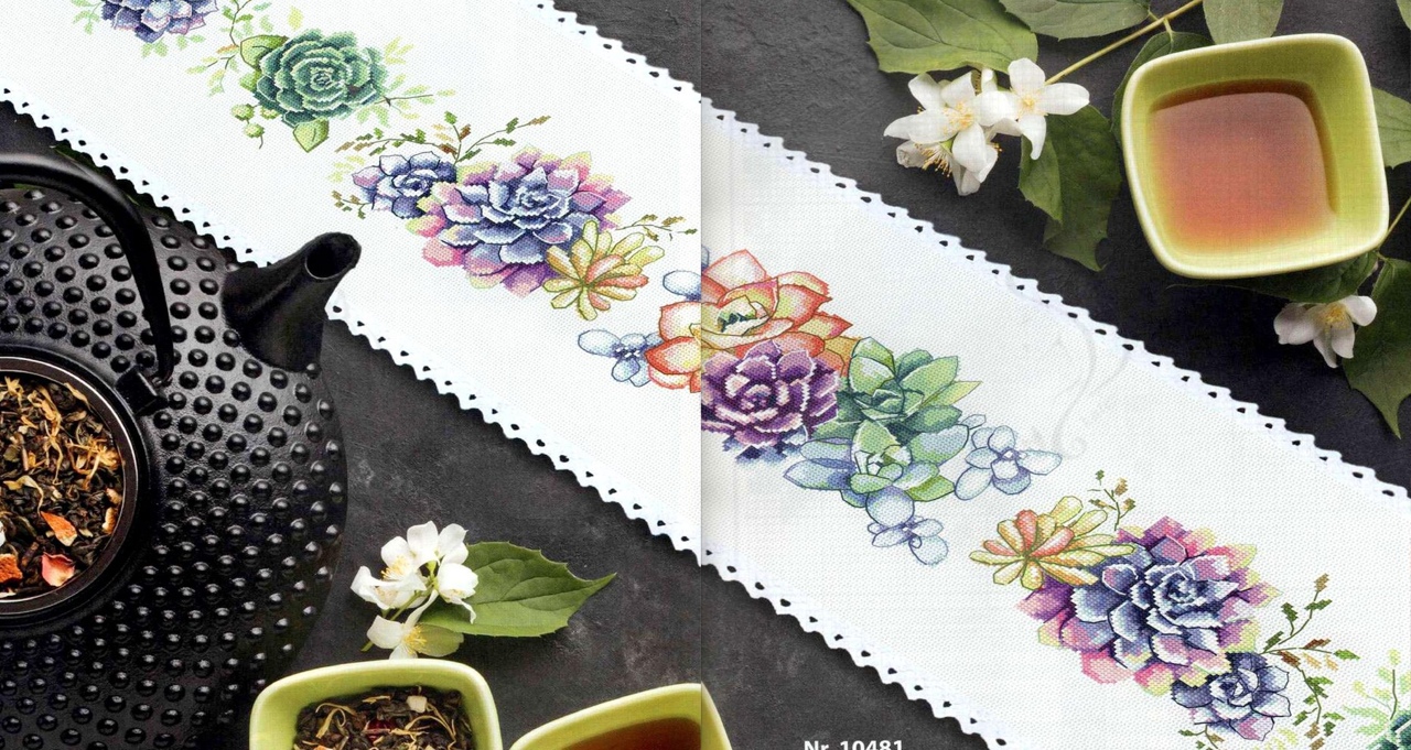 Cross Stitch Embroidery Pattern For Table Runner