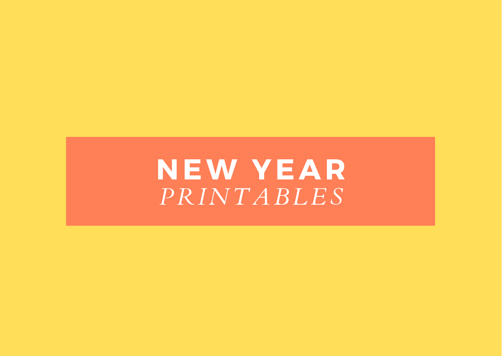 new year printables