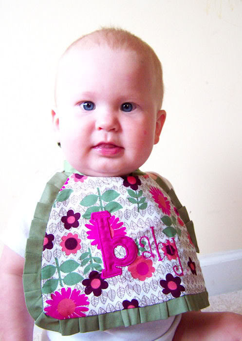 Ruffled Baby Bib Sewing Pattern