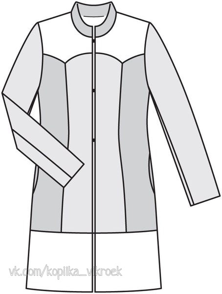Stand-Up Collar Coat Sewing Pattern For Women