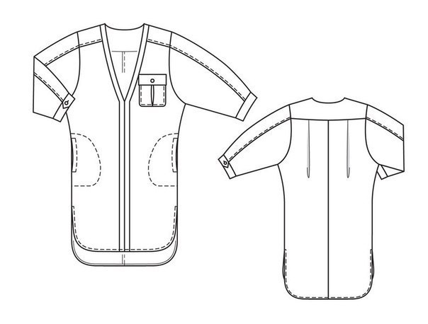 Shirt Dress Sewing Pattern For Women
