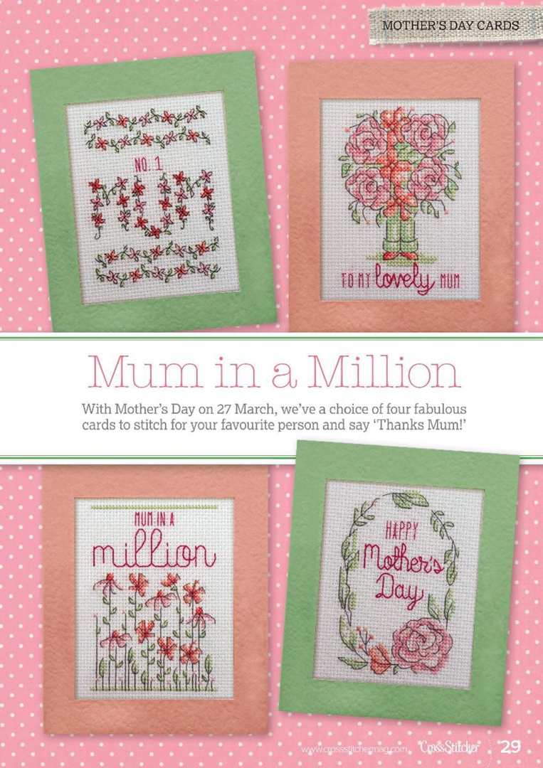 Mother's Day Postcard Embroidery Pattern