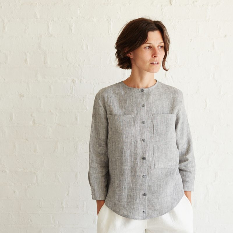 Anca Linen Shirt Sewing Pattern For Women - Do It Yourself For Free
