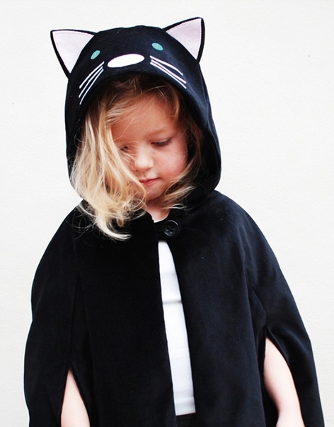 Cat Cape with Hood For Kids - Free Sewing Pattern