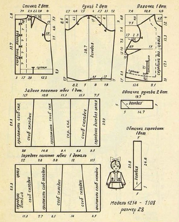 Free Vintage Sewing Pattern For Girl's Dress