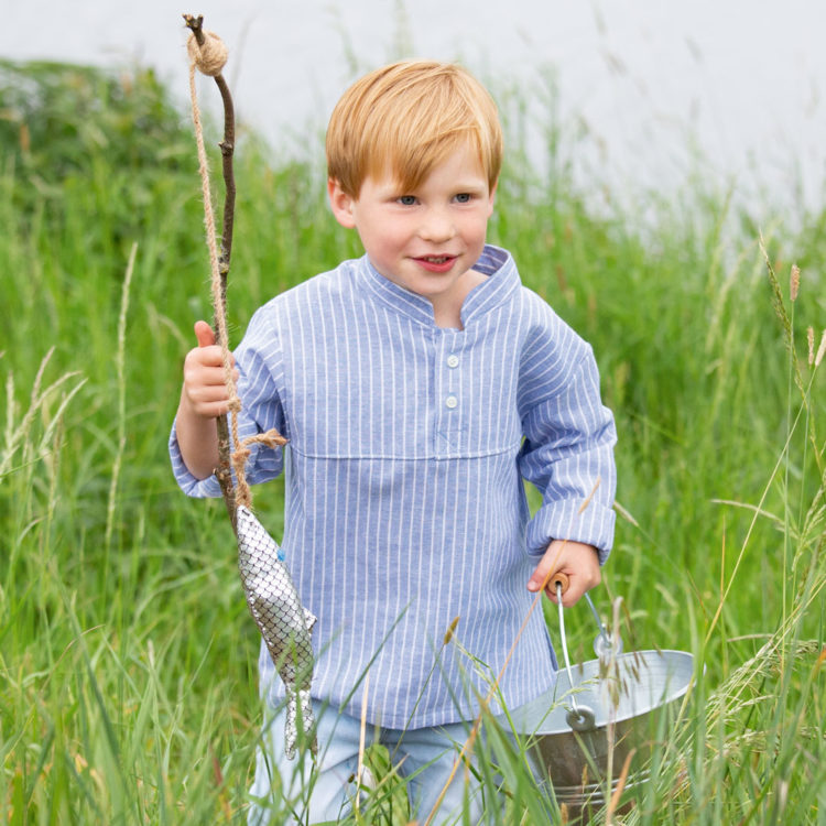 Children's Shirt "Leo" With Stand-Up Collar - Free Sewing Pattern