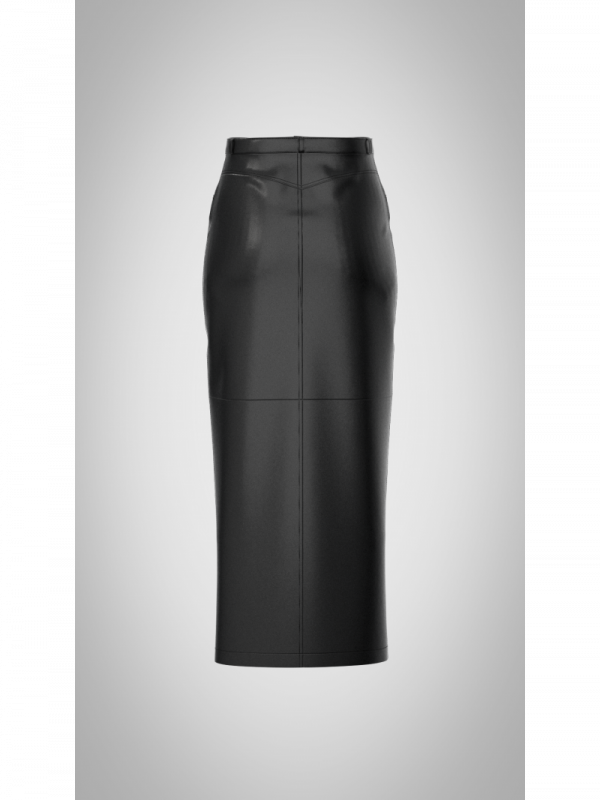 Eco-Leather Pencil Skirt 