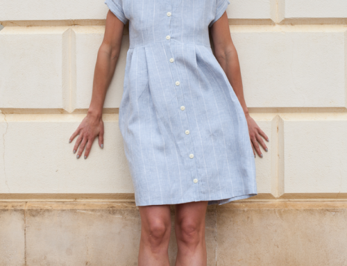 Diana Button-Down Pleated Linen Dress Pattern & Tutorial