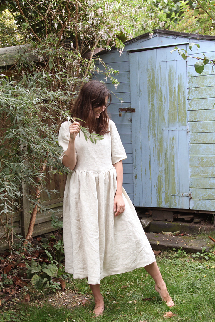 Cora Half Sleeve Linen Dress Sewing Pattern & Tutorial