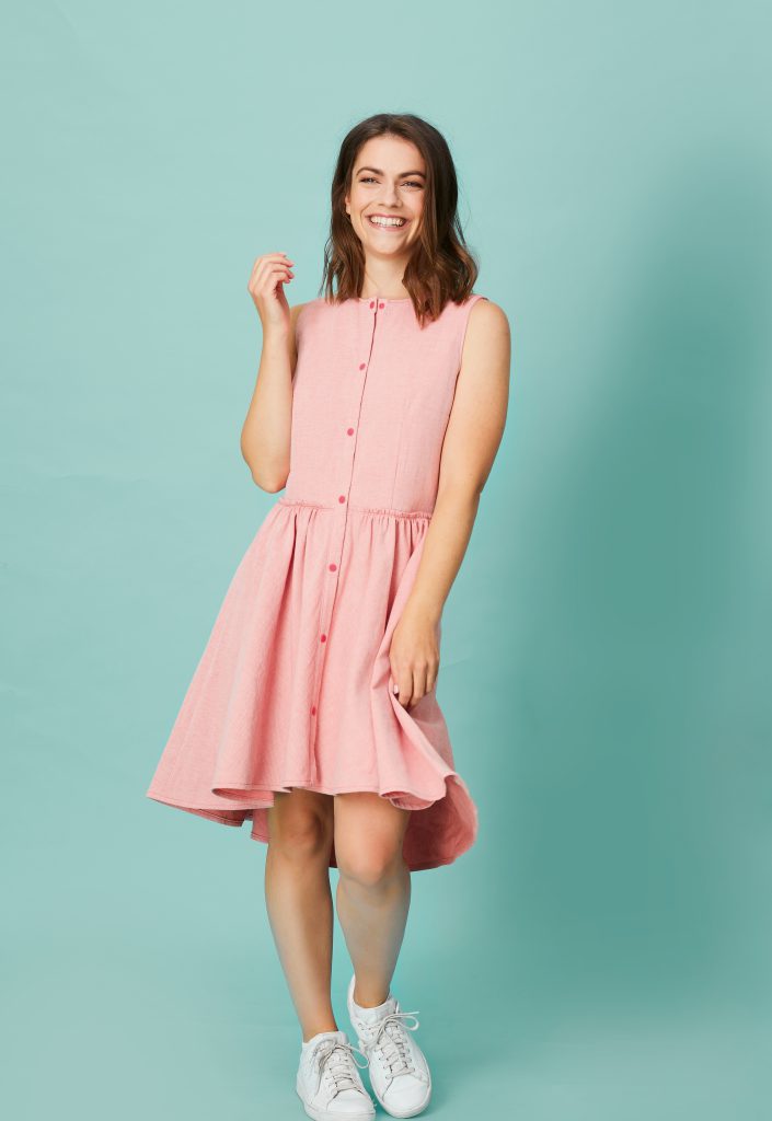 Summer Dress With Button Placket – Free Sewing Pattern