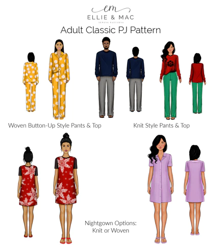 Discover Comfort With Free Adult Classic PJ & Nightgown Pattern!