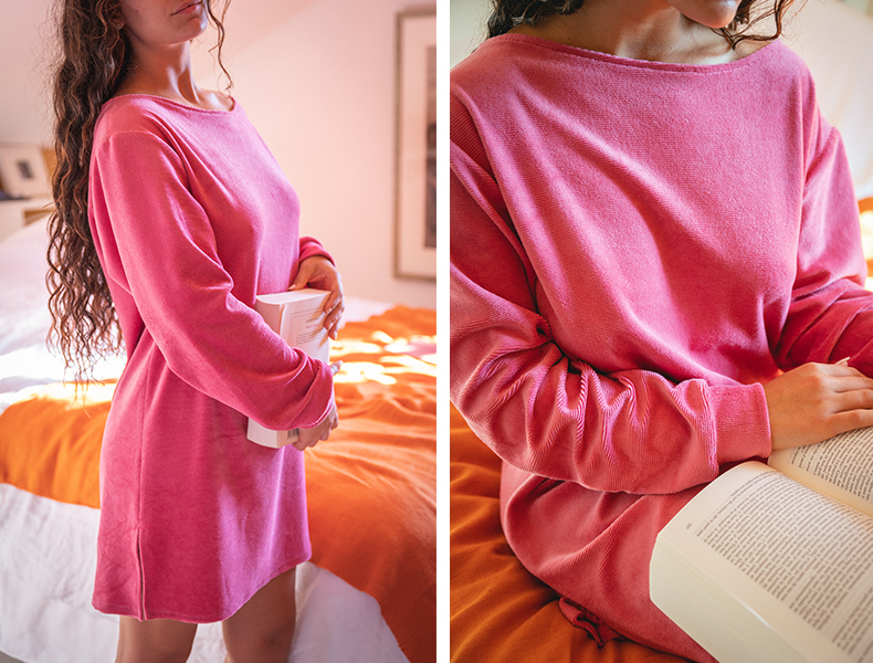 Cocooning Comfort: Free Women's Sweatshirt Dress Pattern for Easy DIY Style.