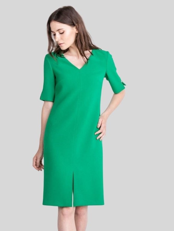 Sew the Tricia V-Neck Shift Dress with a Free PDF Sewing Pattern