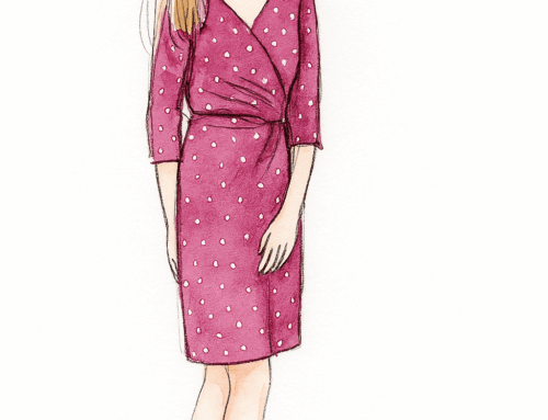 Free Wrap Dress Sewing Pattern with Glitter Dots – A Festive Wardrobe Highlight